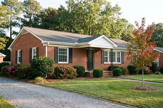 Brick ranch at 605 Vandora Springs Road, Garner