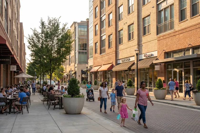Streets and homes typical of North Hills